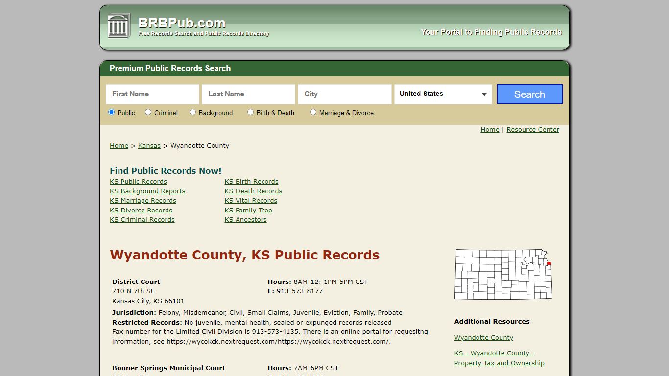 Wyandotte County Public Records - BRB Pub