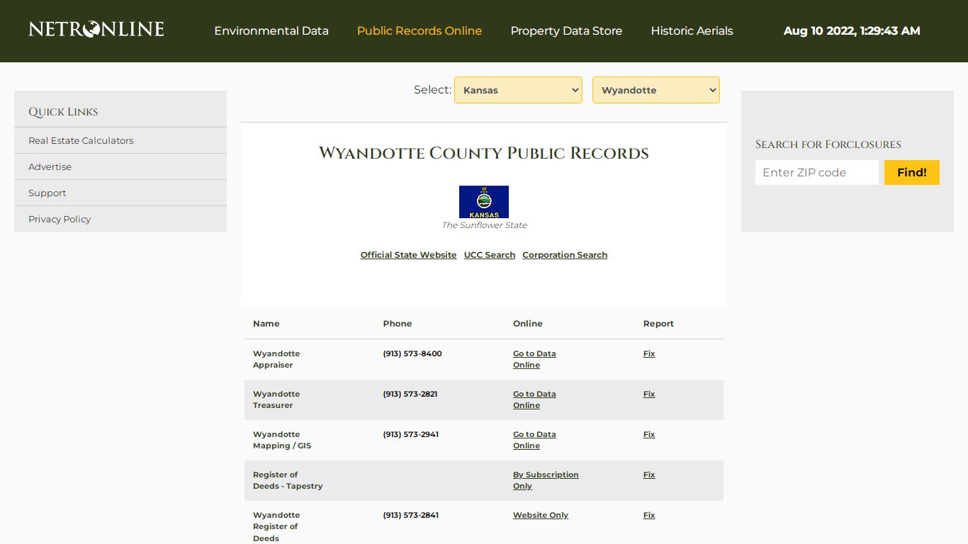Wyandotte County Public Records - NETROnline.com