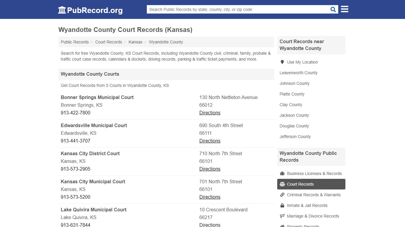 Wyandotte County Court Records (Kansas) - Public Record